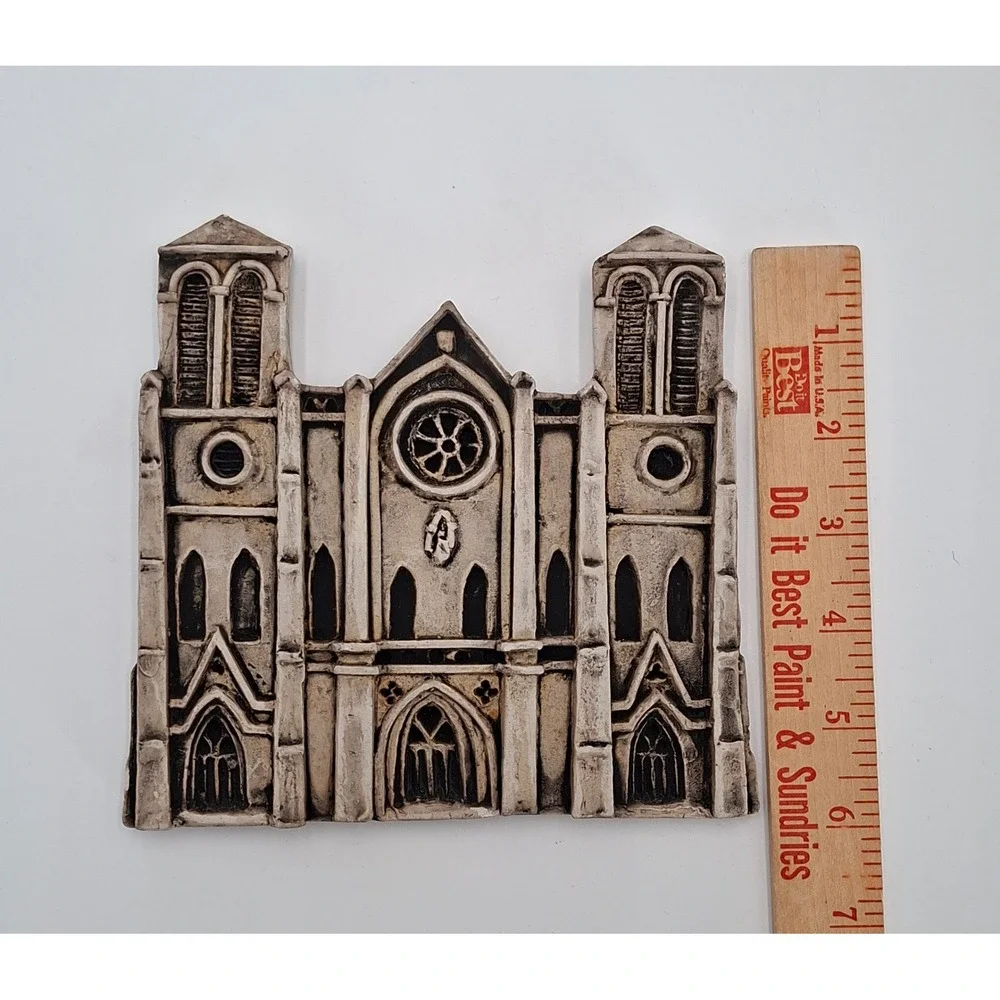 McHarp San Fernando Cathedral Wall Plaque San Antonio Texas Cast Stone 6״